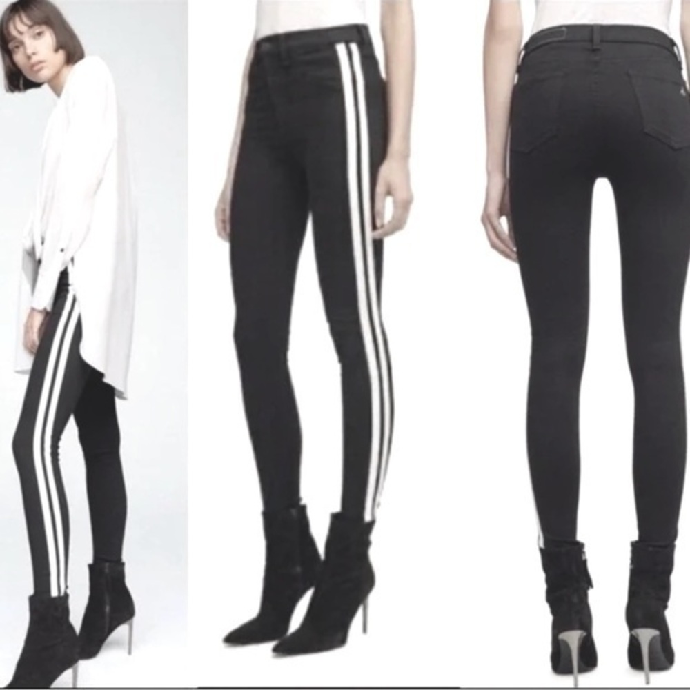 Rag & Bone Mito High Rise Side Striped Skinny Jeans - Picture 1 of 8